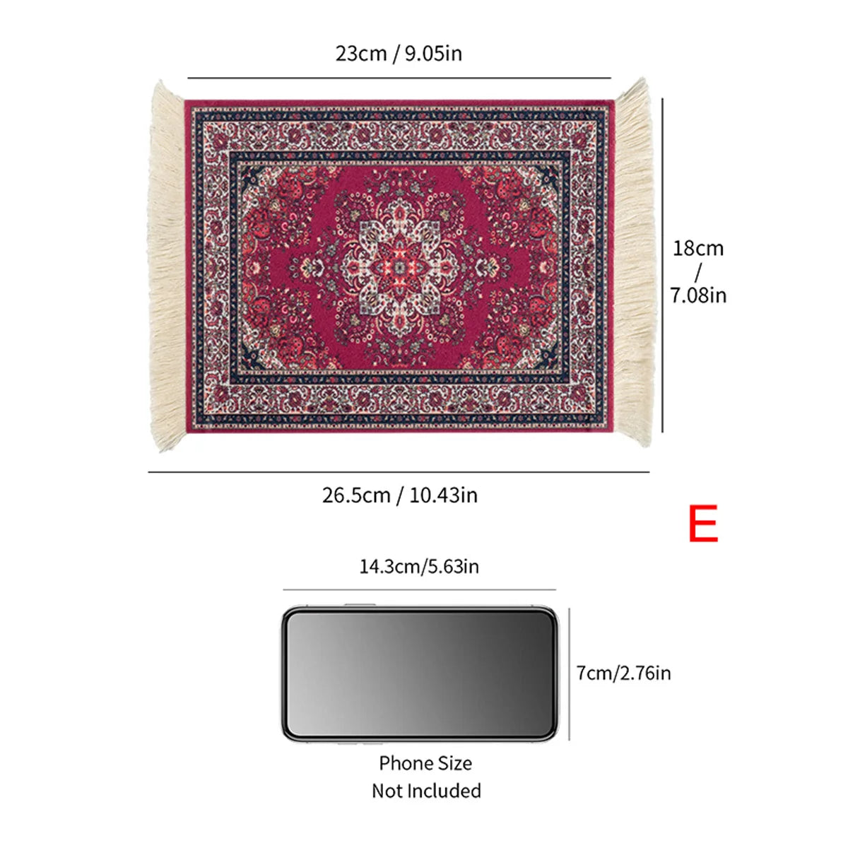 1pc Coffee Mat, Bohemian Style Coffee Pad Cup Mat, Multi-purpose Anti-slip Placemat, Coaster Coffee Accessories