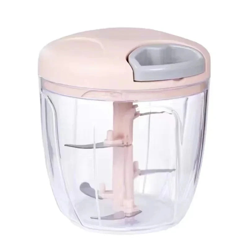 Manual Meat Grinder Garlic Chopper Rotating Garlic Press Vegetable Onion Cutting Machine,160/500/900ML