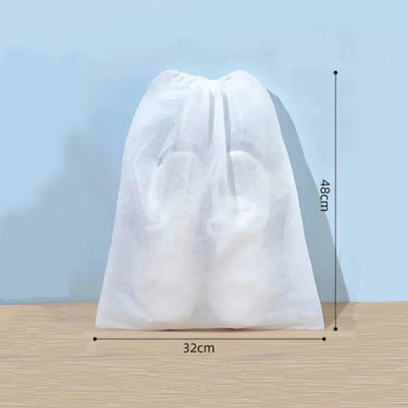 20/30/50Pcs Shoe Dust Covers Set Drawstring Clear Portable Shoe Storage for Sundries Dustproof Shoe Cover Bags Drying Shoes Prot