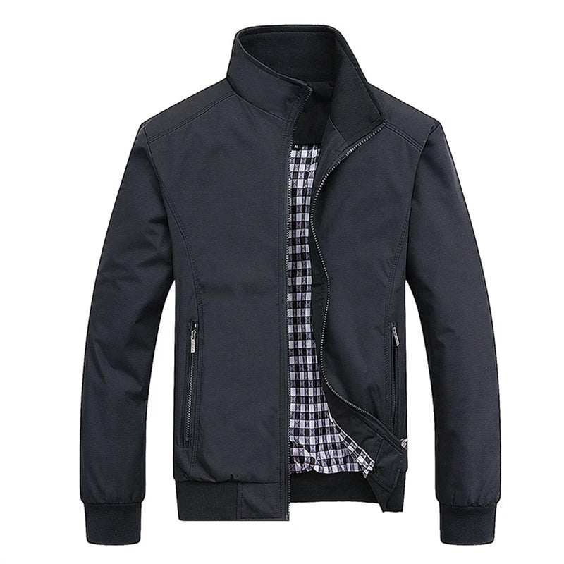 Spring Autumn Casual Solid Fashion Slim Bomber Jacket Men Overcoat New Arrival Baseball Jackets Men's Jacket M-6XL 8XL Top