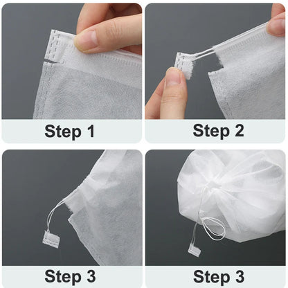 20/30/50Pcs Shoe Dust Covers Set Drawstring Clear Portable Shoe Storage for Sundries Dustproof Shoe Cover Bags Drying Shoes Prot