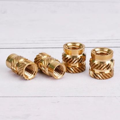 M2 M2.5 M3 M4 M5 M6 M8 Brass Hot Melt Insert Knurled Nut Thread Heat Molding Double Twill Injection Embedment Nut For 3D Printer