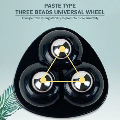 4pcs Paste Universal Wheel No Noise Self Adhesive Universal Pulley Rotating Wheels for Trash Can Bottom Kitchen Small Appliances