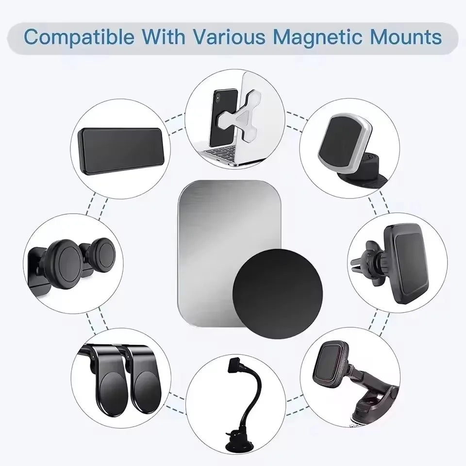 5/10PCS Magnetic Metal Plate Disk Car Phone Holder Stickers Magnetic Patch Sticker for Tablet Mobile Phone Car Stand Mount