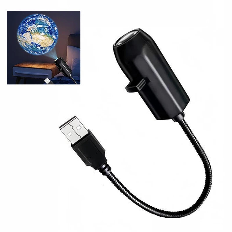 1-Planet Projection Light Moon Earth Bedroom Ceiling USB Night Light Ins Background Atmosphere Light for Kids Bedroom Wall Decor