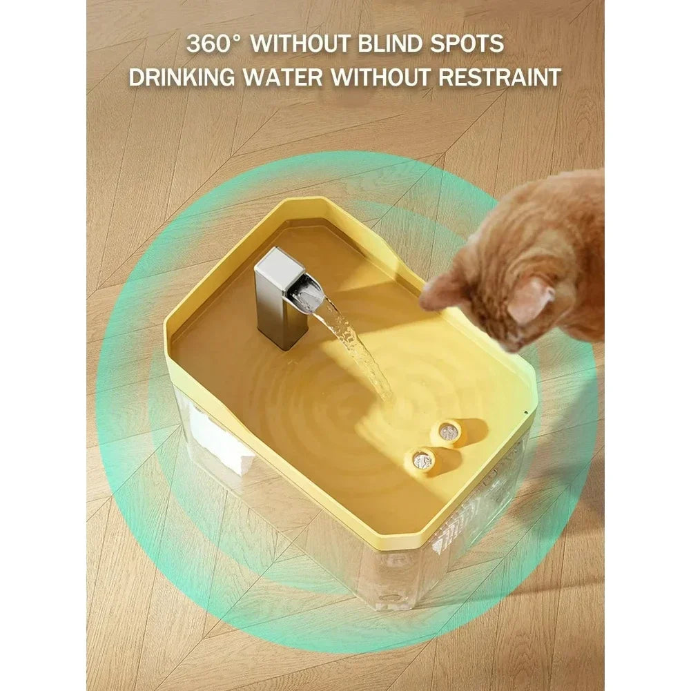 XUSB Automatic Water 1Drinking Fountain Dispenser live water circulation Cat Water Bowl Removable with Pump Water Filter Silent