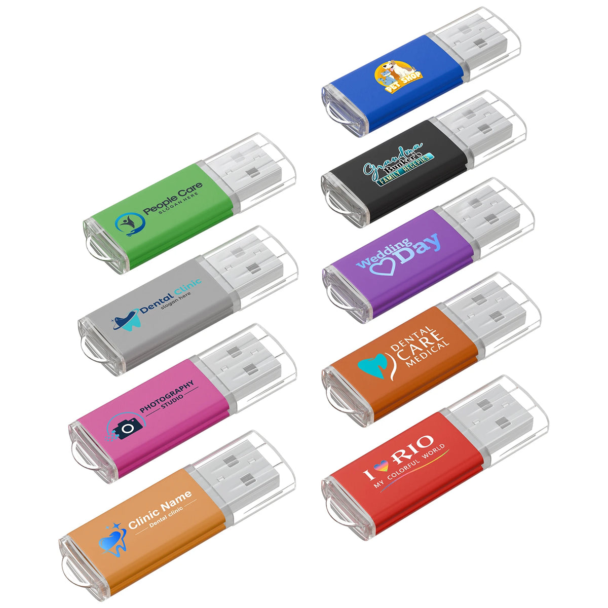 JASTER Small Capacity USB Flash Drive 512MB Low Price Pen Drives 256MB Free LOGO Memory Stick 128MB Wedding Photography Gifts