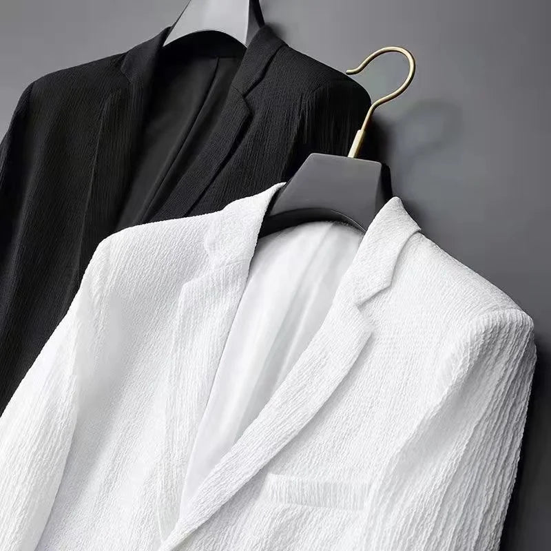 Autumn New Fashion Suit Men's Long Sleeved High End Quality Casual Set Korean Edition Casual Two Piece Set
