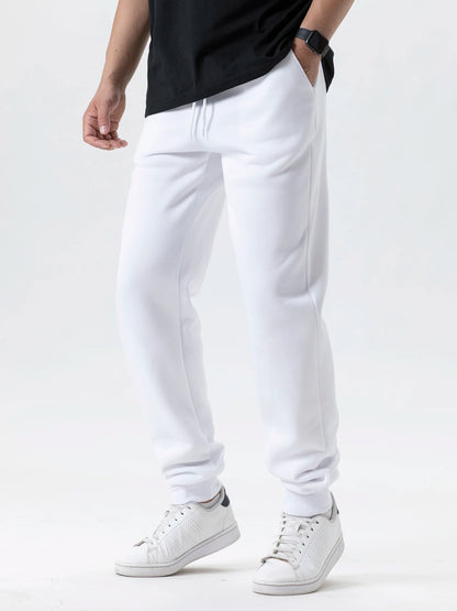Mens Casual Pants Autumn Winter Fleece Sweatpants Men Joggers Elastic Waist Sport Casual Trousers Baggy Fitness Gym Clothing