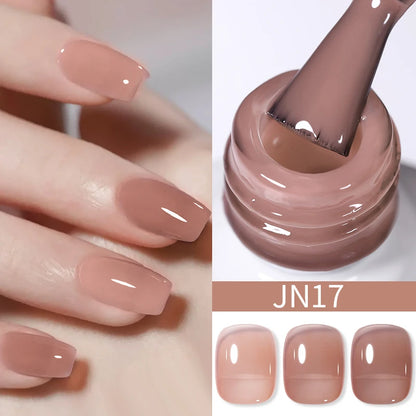 BORN PRETTY 83 Colors 10ml Jelly Nude Gel Nail Polish Autumn Amber Semi Transparent Manicure Soak off UV LED Nails Gel Varnish