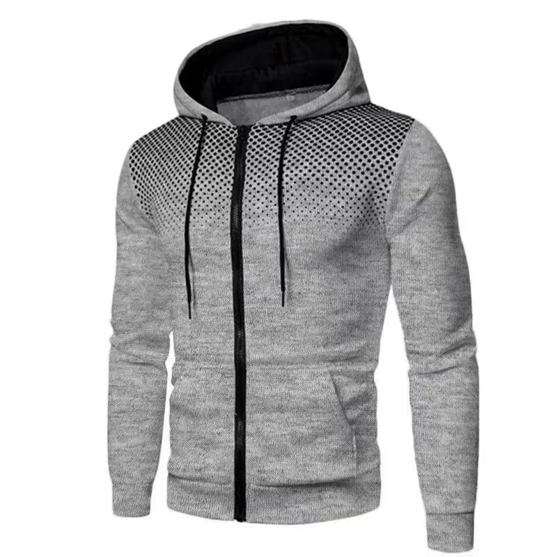 Autumn and Winter New European and American Solid Color Fleece Sweater Pants Men's Casual Zipper Sports Hat Set