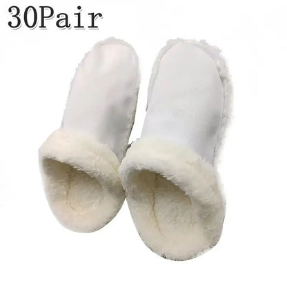 1pair Hole Shoes Velvet Liner Winter Warm Shoes Covers Thickened Soft Shoes Cover Detachable Cotton Sleeve Plush Inner Liner