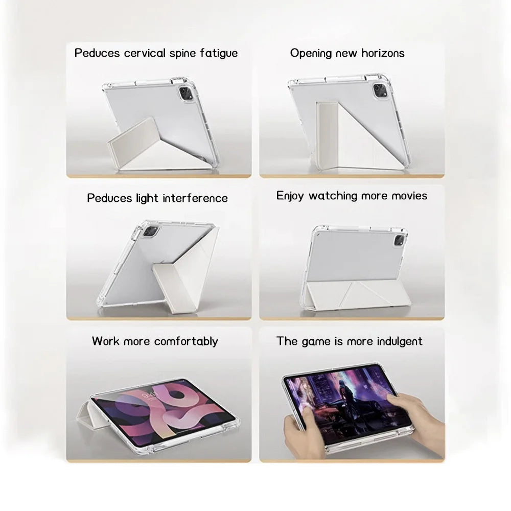 Case For iPad Pro 11 12 9 Inch 2020 2022 2024 Cover For iPad 9th 10th 7th 8th Air 4 5 10.2 10.9 Cover iPad Mini 6 7 Tablet Cases