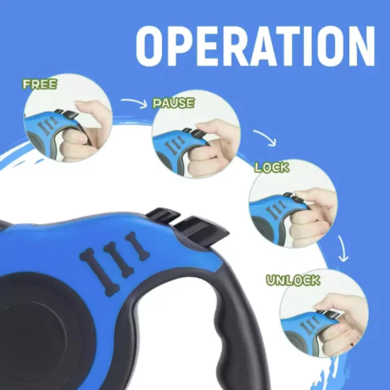 Automatic Retractable Dog Leash for Small Dogs And Cats Durable Nylon Lead with Traction Rope for Outdoor Travel Walking  Hiking