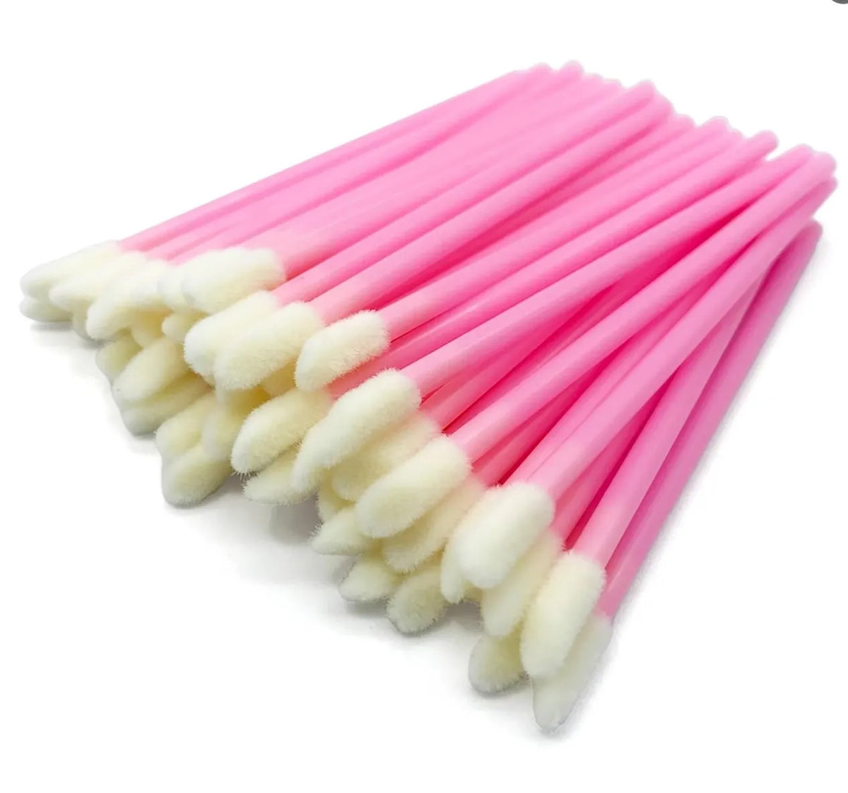 50pcs Disposable Lip Brushes Eyelash Applicator Mascara Wands Brush Lipstickers Wands  Makeup Tools EyelashExtension Supplies