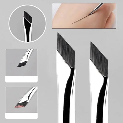 1/2/5Pcs Ultra Thin Fine Angle Flat Eyebrow Brush Eyeliner Brush Upgrade Blade Under The Eyes Place Precise Detail Eyebrow Brush