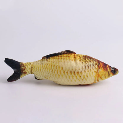 1Pcs/2Pcs Catnip Fish Cat Toys Soft Linen Bite-Resistant Plush Fish Interactive Chew Toys for Indoor Cats Pet Supplies