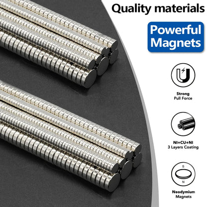 Powerful Neodymium Magnet N35 NdfeB Permanent Magnetic imanes Round Super Strong Fridge Magnets DIY 2/4/5/6/8/10x2/3mm