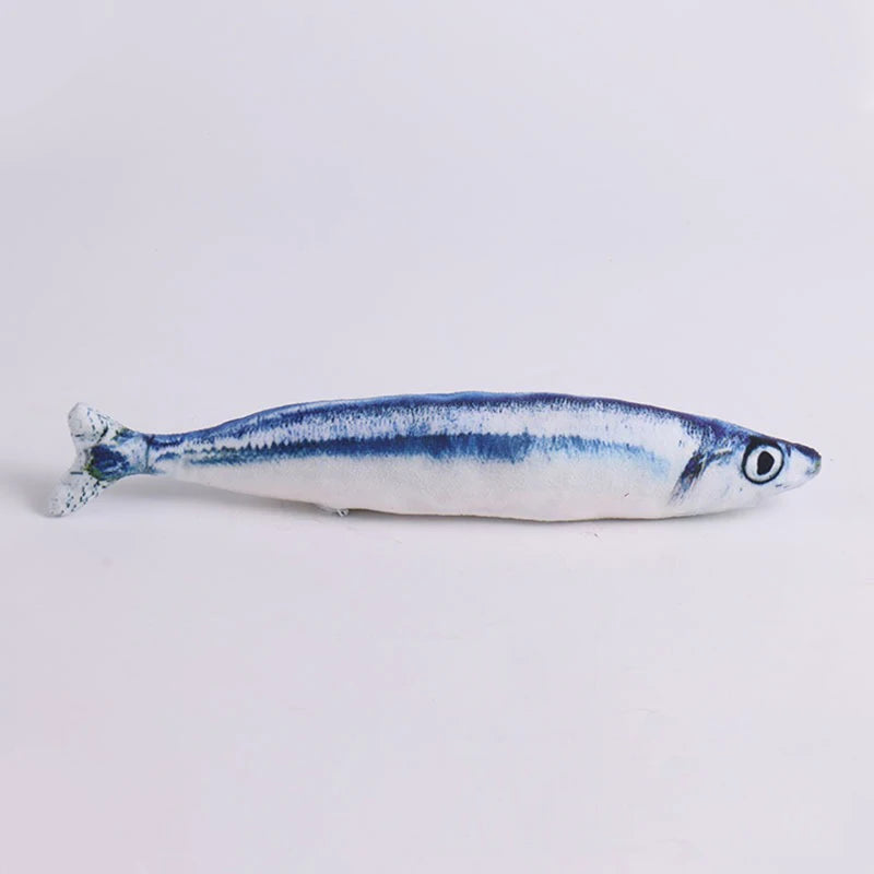 1Pcs/2Pcs Catnip Fish Cat Toys Soft Linen Bite-Resistant Plush Fish Interactive Chew Toys for Indoor Cats Pet Supplies