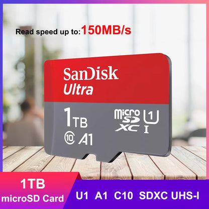 SanDisk Ultra MicroSD Card 32GB MicroSDHC A1 UHS-I Class10 64GB 128GB 256GB 512GB 1TB MicroSDXC Perfect for Full HD Video