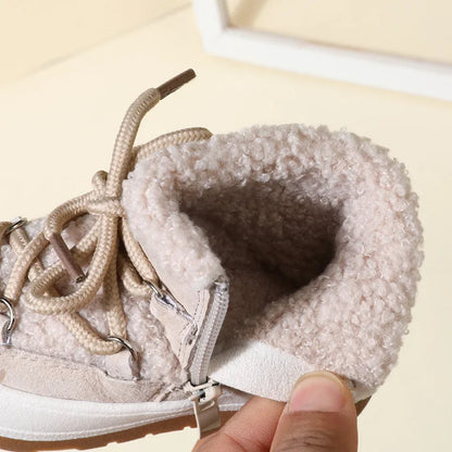 DIMI New Autumn/Winter Baby Boots Warm Plush Rubber Sole Toddler Kids Sneakers Infant Shoes Fashion Little Boys Girls Boots