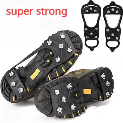 8 Teeth Ice Gripper Spike Shoes Winter Outdoor Anti-Slip Hiking Mountain Climbing Ice Snow Crampons Anti-slip Shoe Covers Grip