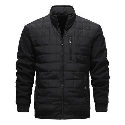 Cotton Padded Baseball Collar Jacket Men's Autumn and Winter New Style Business Windproof Casual Jacket Cotton Jacket Clothes