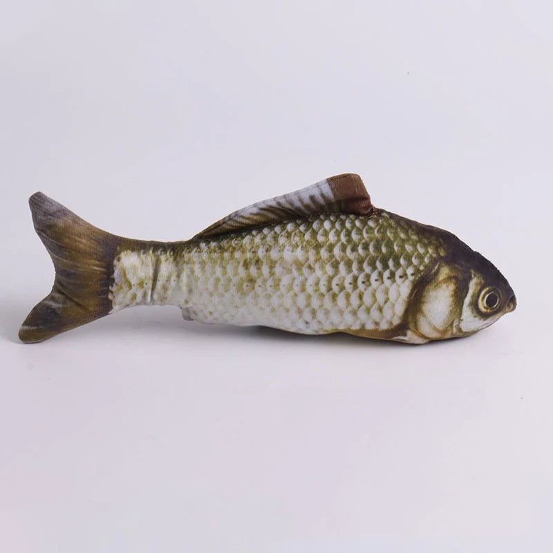 1Pcs/2Pcs Catnip Fish Cat Toys Soft Linen Bite-Resistant Plush Fish Interactive Chew Toys for Indoor Cats Pet Supplies