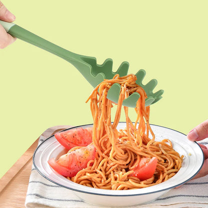 6-Piece Silicone Kitchen Utensil Set: Chinese Spatula, Soup Ladle, Slotted Turner, Pasta Spoon, Salad & Honey Scrapers for Non-S