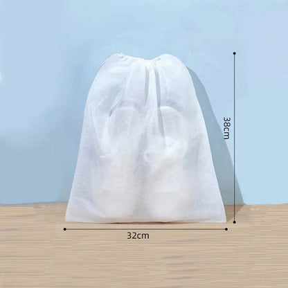 20/30/50Pcs Shoe Dust Covers Set Drawstring Clear Portable Shoe Storage for Sundries Dustproof Shoe Cover Bags Drying Shoes Prot