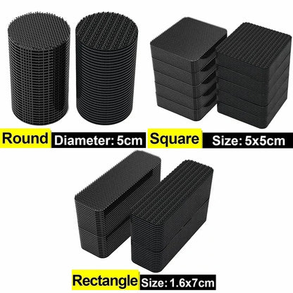 100/2pc Carpet Fixing Stickers Double Faced High Adhesive Car Carpet Fixed Patches Home Floor Foot Mats Anti Skid Grip Tapes New