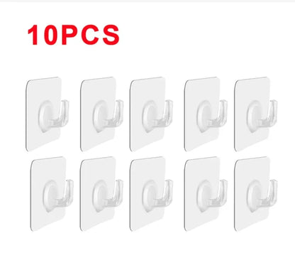 5/10/20/30Pcs Self-adhesive Hook Transparent Door Wall Hook Child Heavy Load Rack Kitchen Bathroom Towel Key Rack Sticky Hook