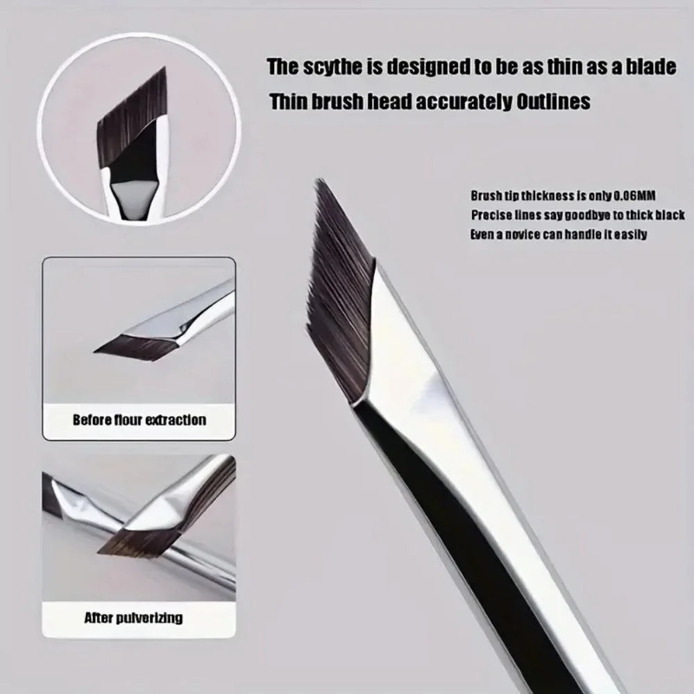 1/2/5Pcs Ultra Thin Fine Angle Flat Eyebrow Brush Eyeliner Brush Upgrade Blade Under The Eyes Place Precise Detail Eyebrow Brush