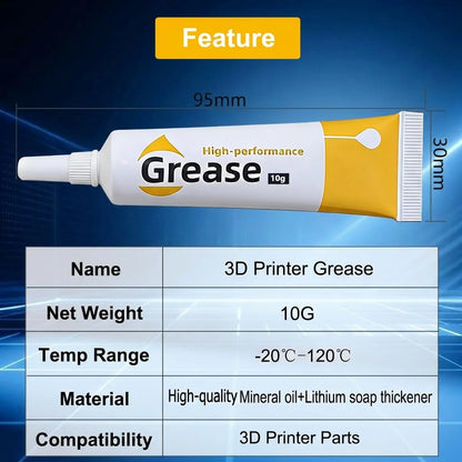 3D Printer Grease High Temperature Lubricant Oil For Bambulab Creality Extruder Gear Bearing Pully Lube 3D Printer Super Grease