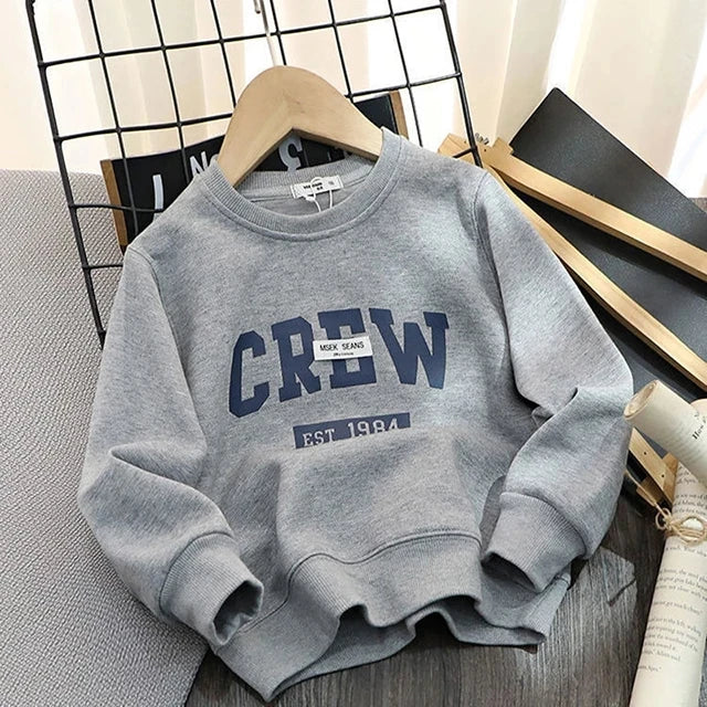 Spring Kids Sweatshirt For Toddler Boys Girls Top Clothes Autumn Cotton Long Sleeve T-Shirt Children Clothes 1-8Yrs Boys Clothes