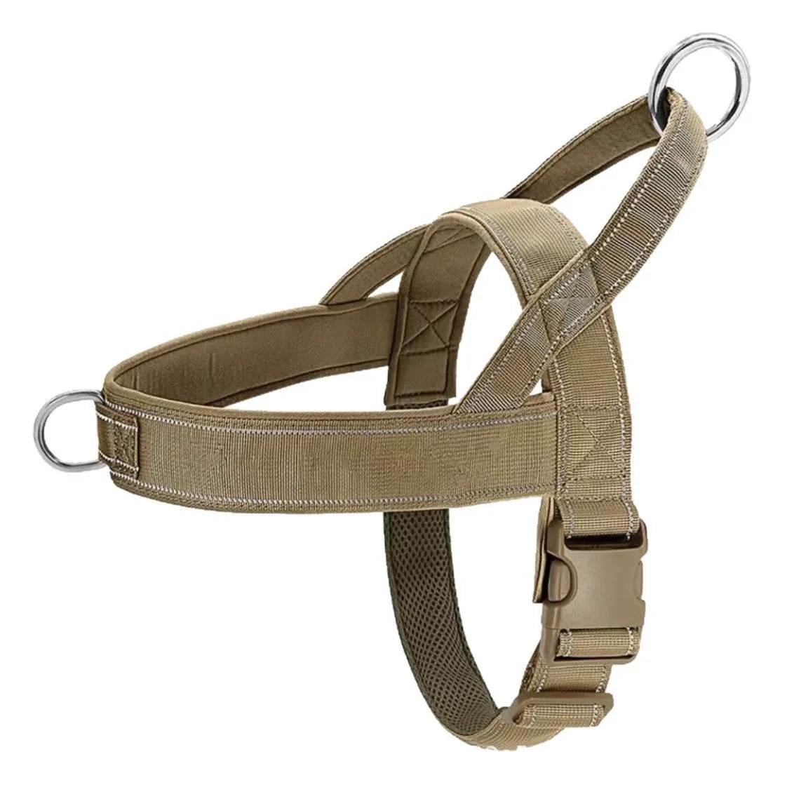 Tactical No-Pull Dog Harness for Large Breed: Heavy-Duty Vest with Reflective Strip, Adjustable & Padded for Control and Pullers