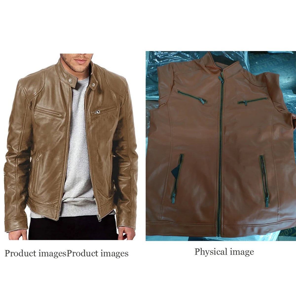 Motorcycle Leather Jackets Man Casual Fashion Motorcycle Coat Slim Fit Lapel PU Jackets Autumn Anti-wind Leather Coat Male