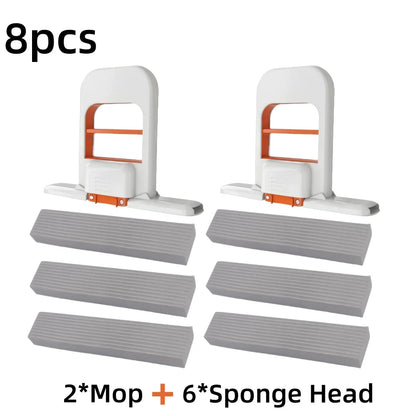 2/8pcs Self-Squeezing Desktop Mops Handheld Sponge Mop for Home Bathroom Kitchen Foldable Tabletop Scrubber Mini Cleaning Tools
