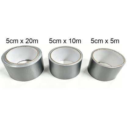5/10/20M Duct Tape Heavy Duty Waterproof Strong Adhesive Silver No Residue Adhesive For Home Repair Use Carpet Binding Bundles