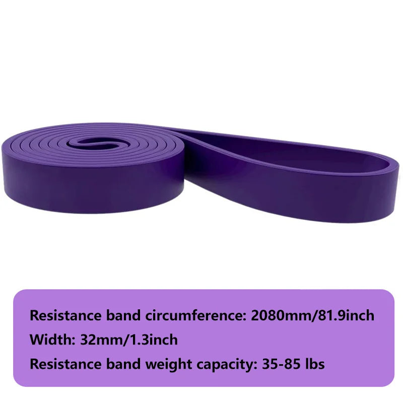 1Pcs Tough Latex Resistance Band Elastic Exercise Strength Pull-Ups Auxiliary Band Fitness Equipment Strengthening Train Tough