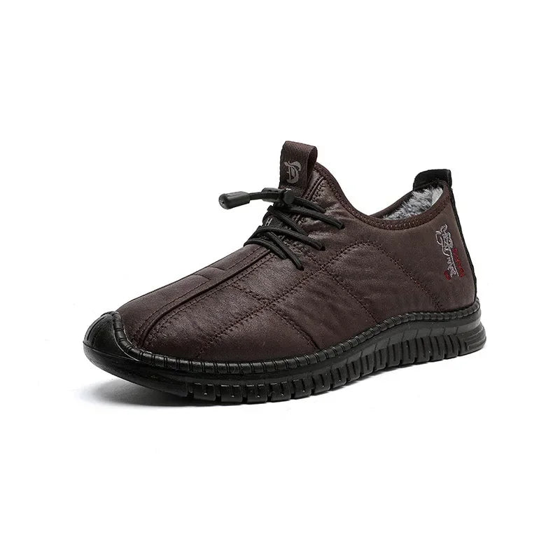 Winter men's boots are warm waterproof non slip thick walking boots, and oversized work shoes for men aged 38-48 platform boots