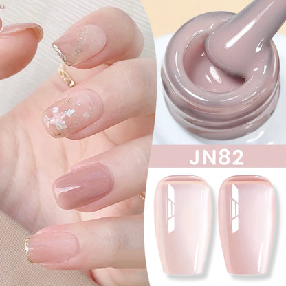 BORN PRETTY 83 Colors 10ml Jelly Nude Gel Nail Polish Autumn Amber Semi Transparent Manicure Soak off UV LED Nails Gel Varnish