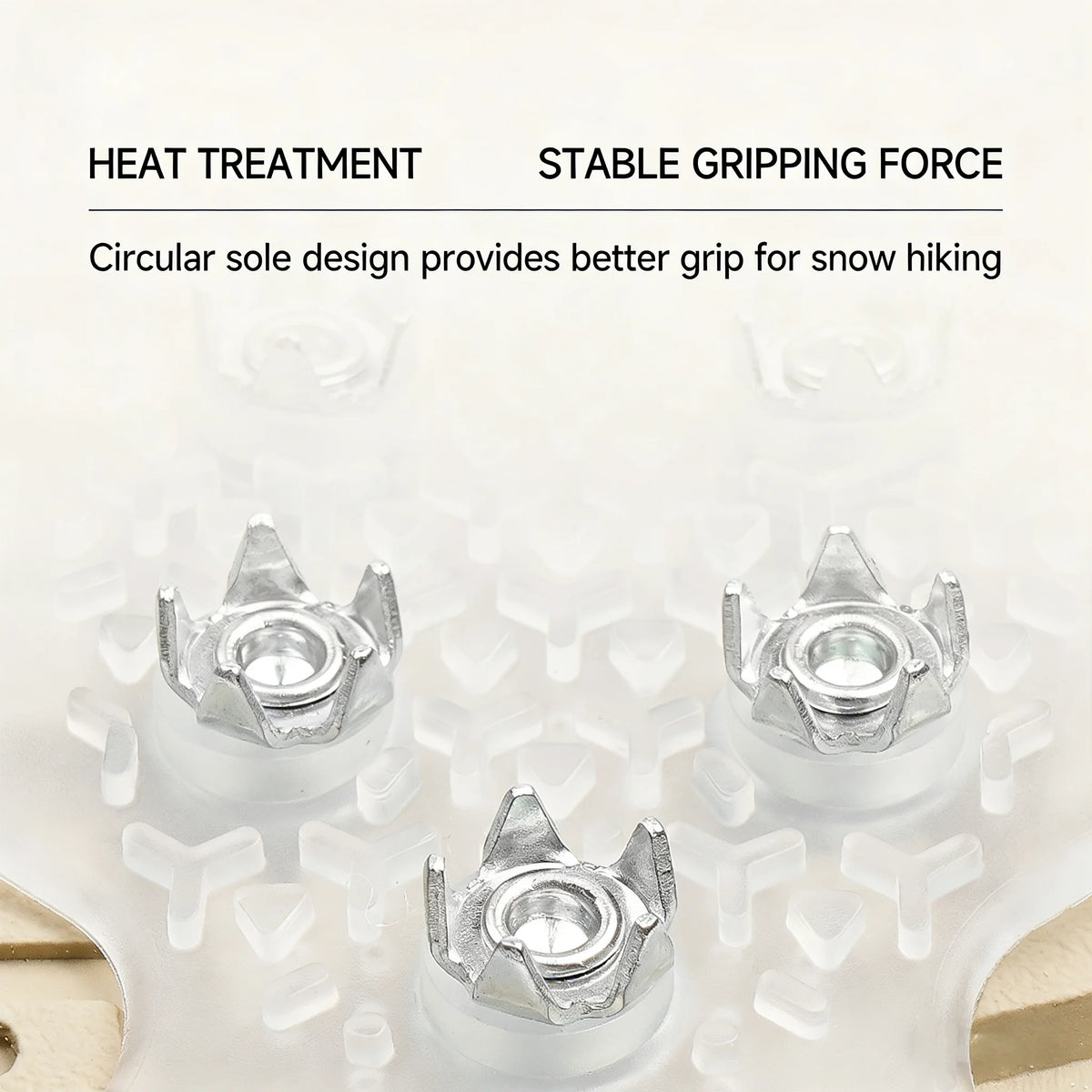 1Pair 10-Tooth Anti-Slip Crampons Ice Snow Shoe Covers Traction Grip for Climbing,Outdoor Winter Snow Walking Claws Accessories