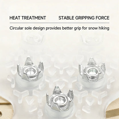 1Pair 10-Tooth Anti-Slip Crampons Ice Snow Shoe Covers Traction Grip for Climbing,Outdoor Winter Snow Walking Claws Accessories