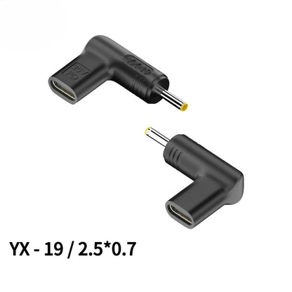 20V100W Laptop Power Adapter Connector DC Plug USB Type C Female to DC Male Jack Converter for Hp Dell Asus Acer Lenovo Notebook