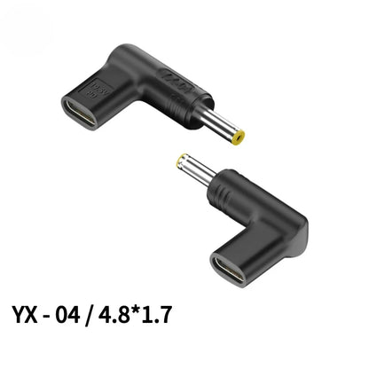 20V100W Laptop Power Adapter Connector DC Plug USB Type C Female to DC Male Jack Converter for Hp Dell Asus Acer Lenovo Notebook