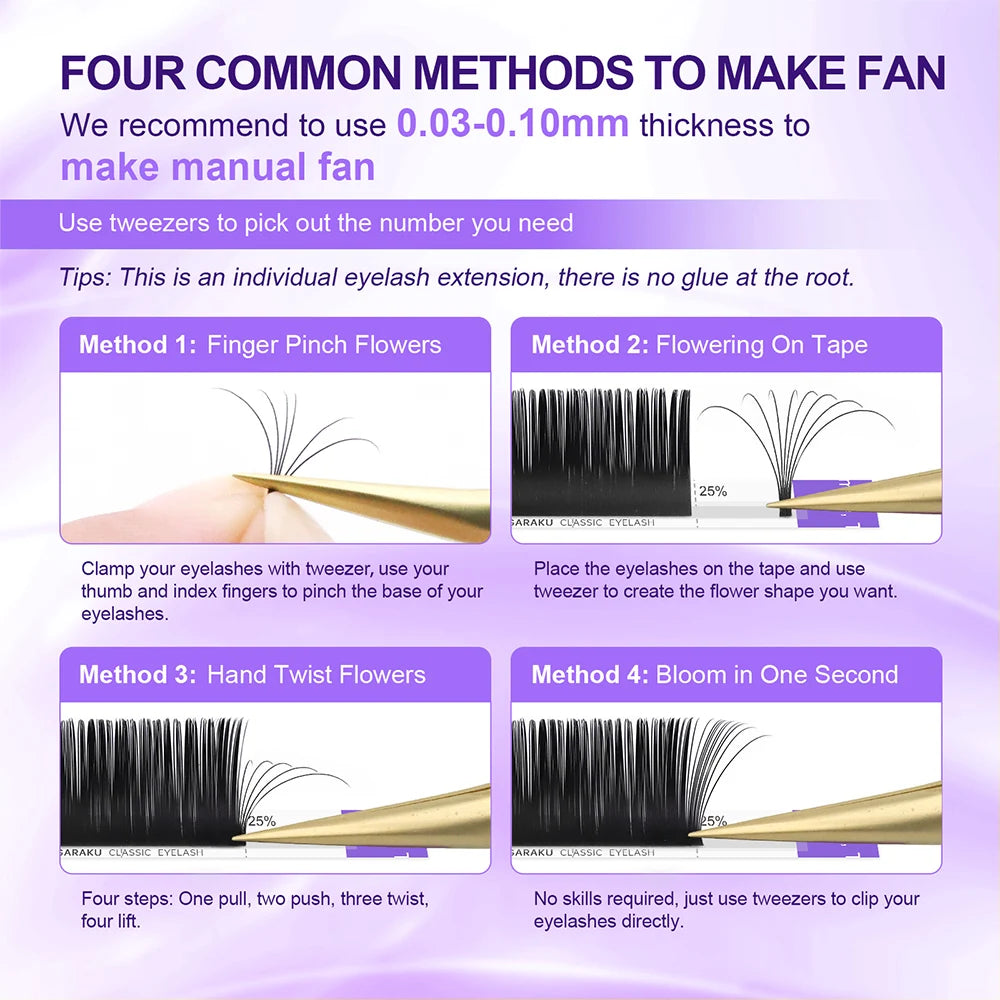 NAGARAKU Classic Eyelash Extension All Size Faux Mink Individual False lash Natural Soft Lashes Cils Makeup C D