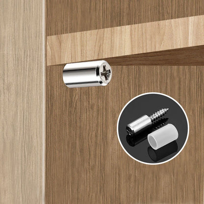 1/16Set with Rubber Sleeve Laminate Cross Self-tapping Screw Support  Wardrobe Cabinet Glass Hard Nonslip Partition Nail