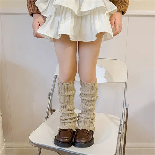 Fashion Children's Leg Warmers Knitted Soft Leg Warm Long Socks Kids Girls Elegant Warm Socks Accessories  Winter Autumn 3-12Yrs