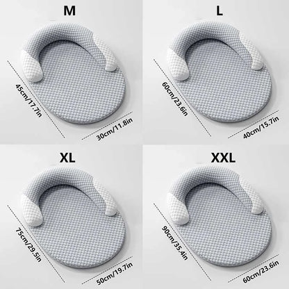 Summer Ice Silk Cooling Dog Bed Oval Breathable Pet Cooling Mat for Small Large Dogs Cats Heat Dissipation Comfortable Nest
